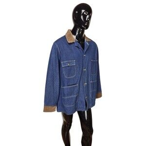 VTG 50s 60s Sears Union Denim Utility Workwear Outerwear Field Chore Coat Jacket